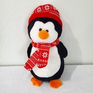 Gitzy Winter Plush Penguin with Hat and Scarf Stuffed Animal